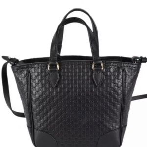 Gucci Guccissima Black Bree Crossbody Bag